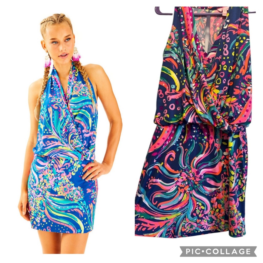 Lilly Pulitzer Dress in BEACH LOOT
HTF print. SIZE LARGE. NWOT.